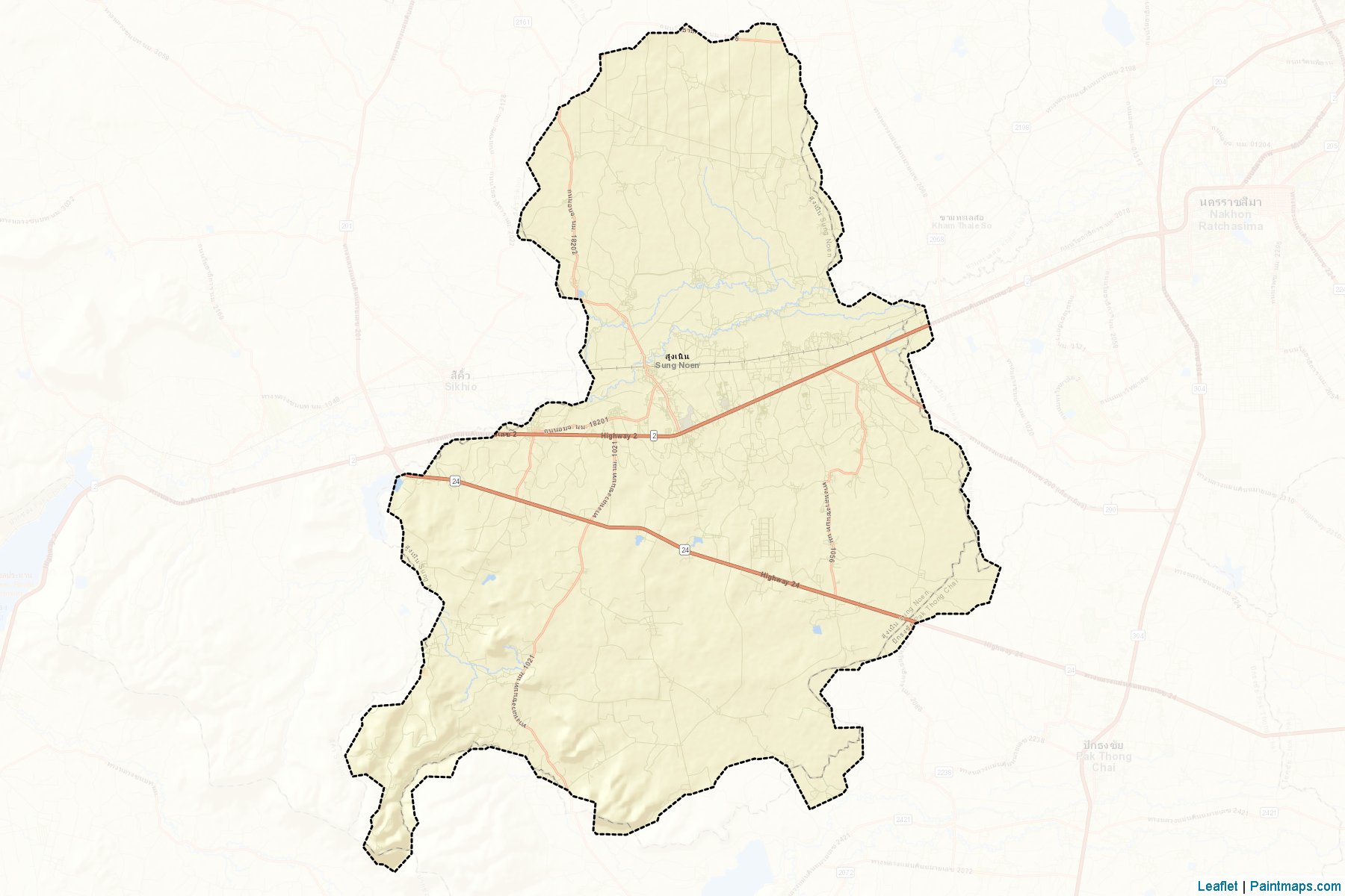 Muestras de recorte de mapas Sung Noen (Nakhon Ratchasima)-2