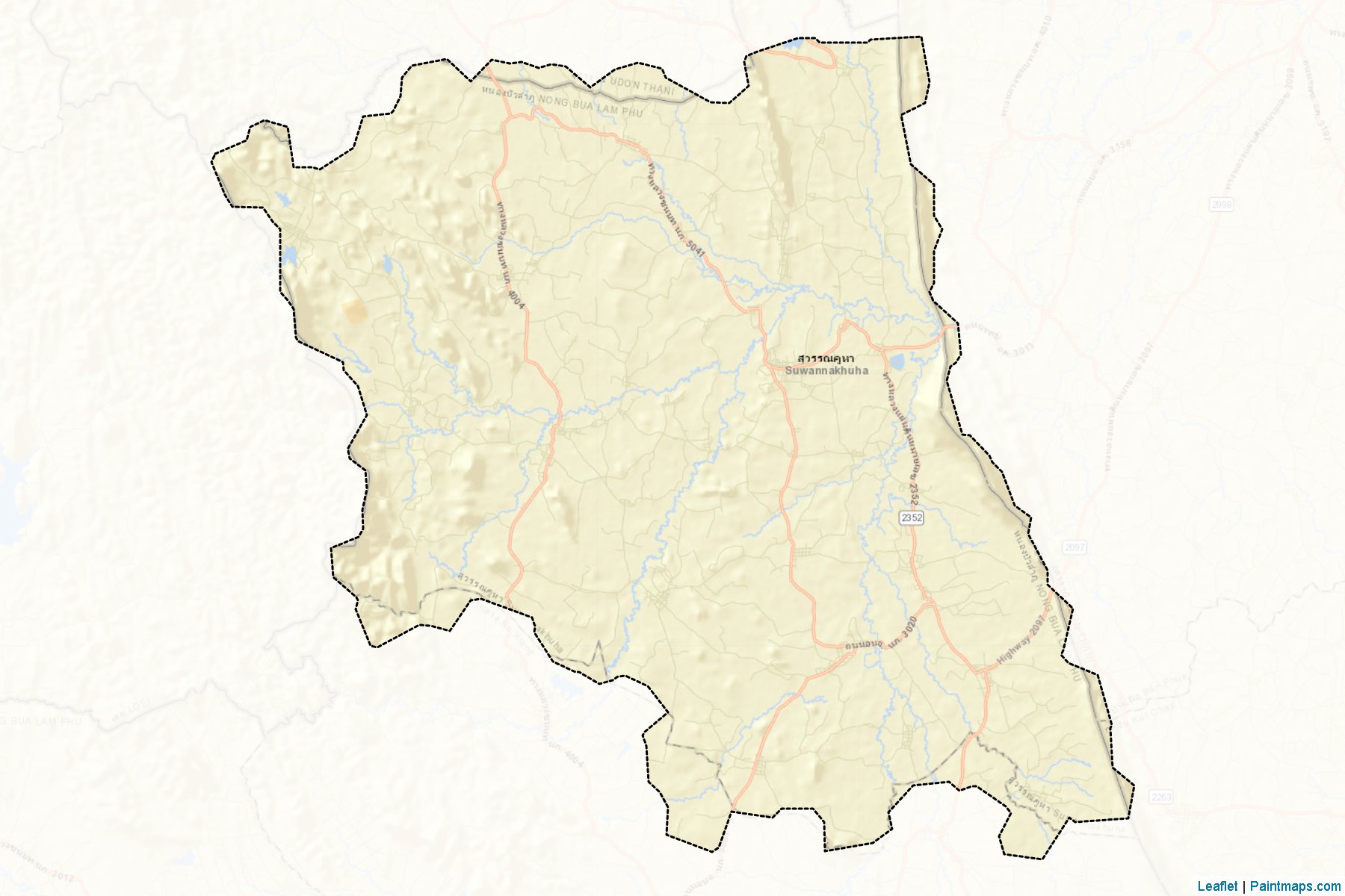 Muestras de recorte de mapas Suwannakhuha (Nong Bua Lam Phu)-2