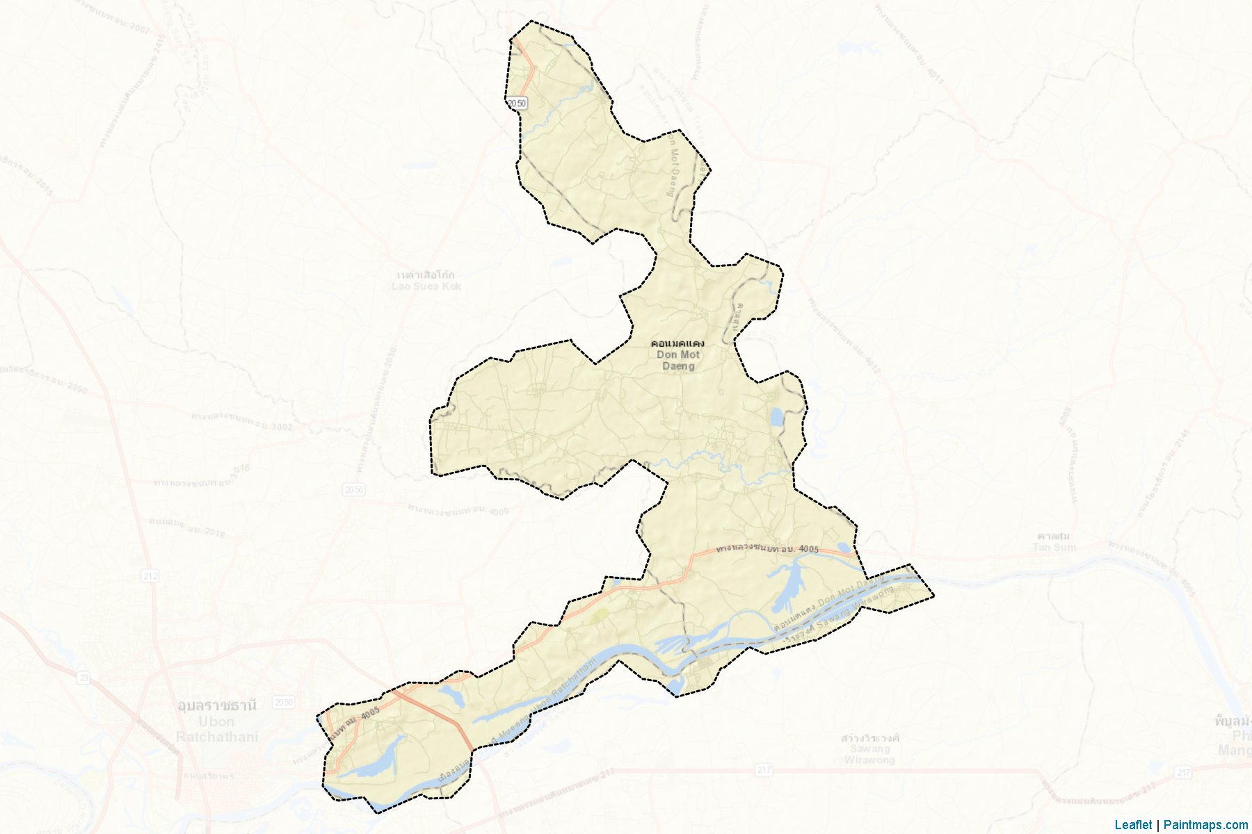 Don Mot Daeng (Ubon Ratchathani) Map Cropping Samples-2