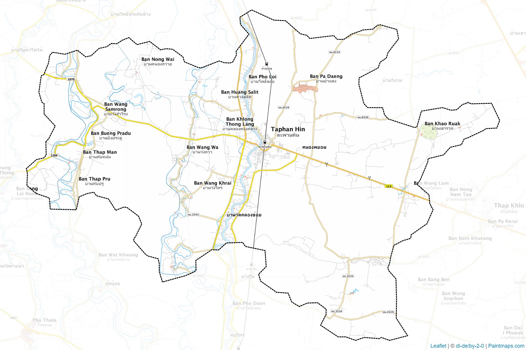 Muestras de recorte de mapas Taphan Hin (Phichit)-1