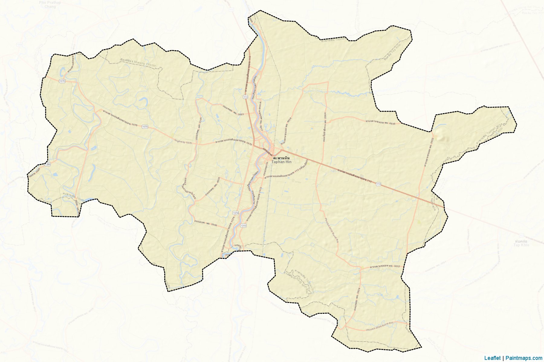 Muestras de recorte de mapas Taphan Hin (Phichit)-2