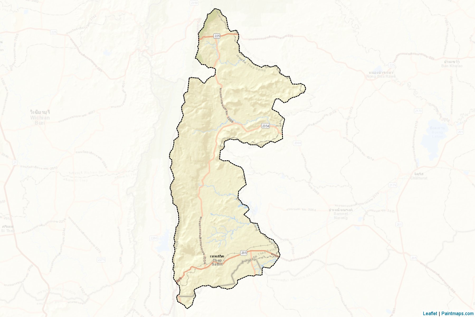 Muestras de recorte de mapas Thep Sathit (Chaiyaphum)-2