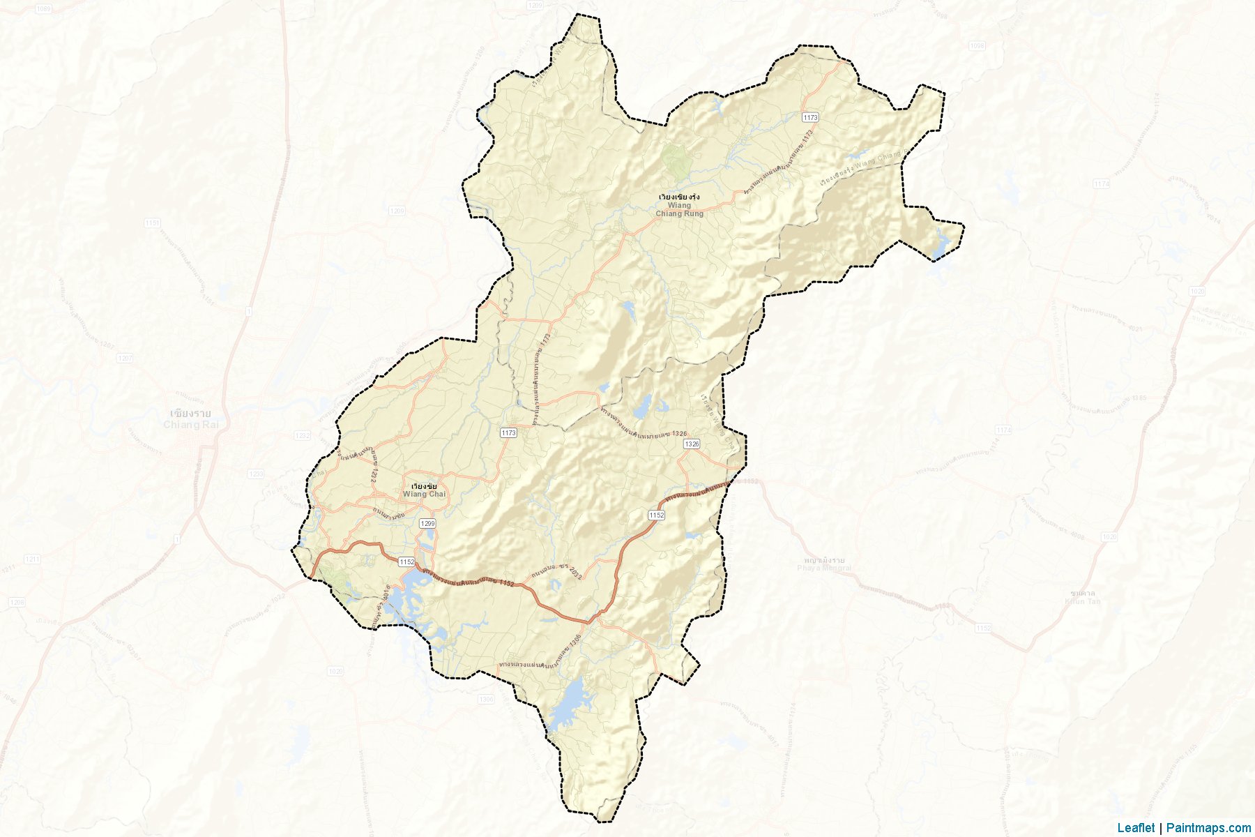 Muestras de recorte de mapas Wiang Chai (Chiang Rai)-2