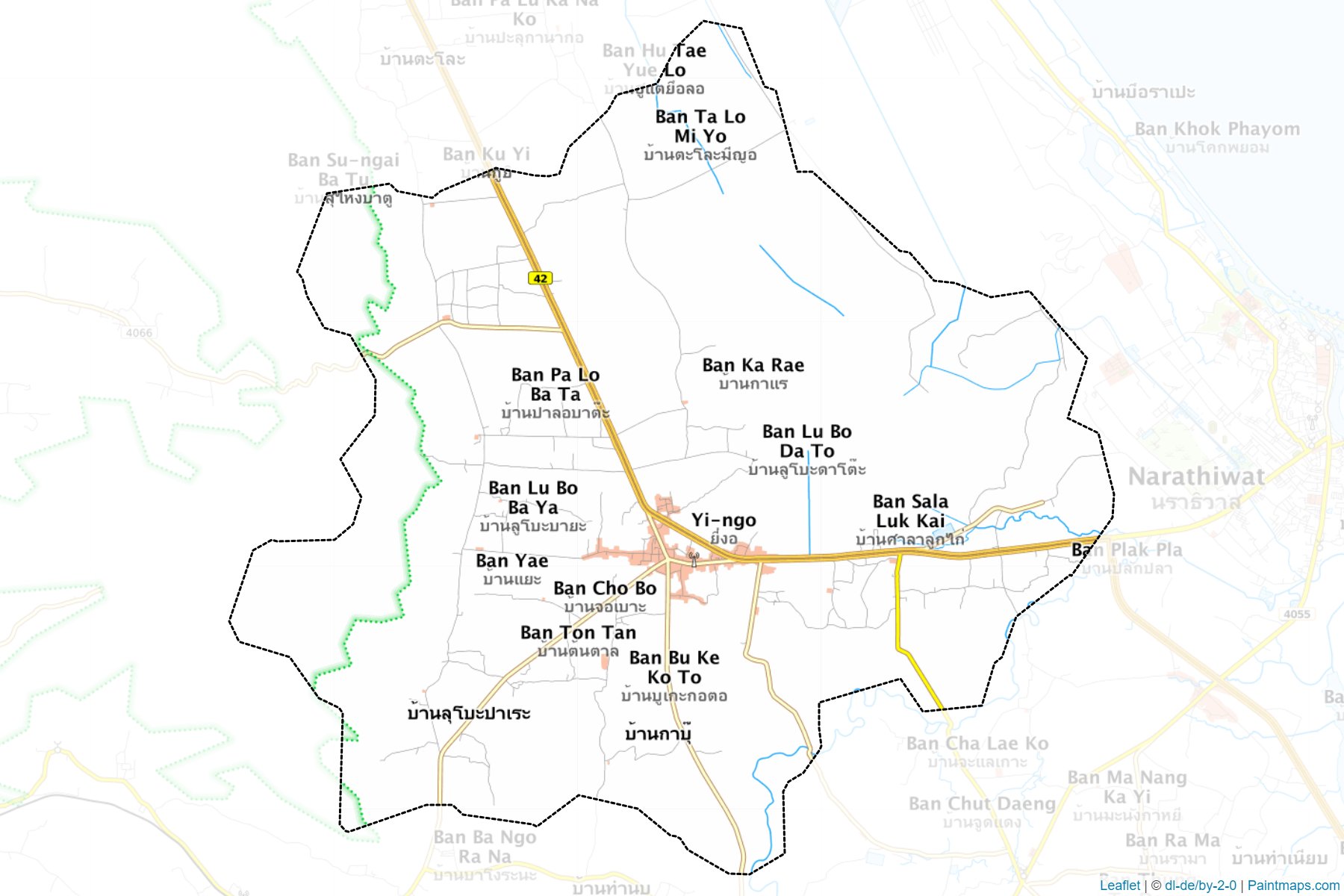 Muestras de recorte de mapas Yi-ngo (Narathiwat)-1