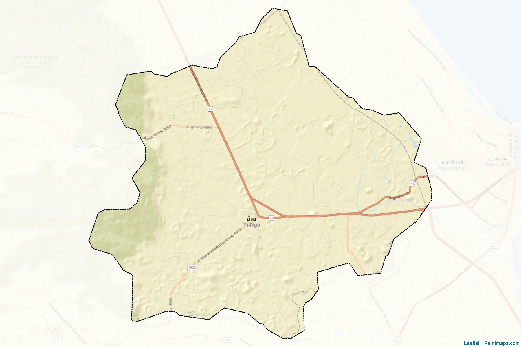 Muestras de recorte de mapas Yi-ngo (Narathiwat)-2