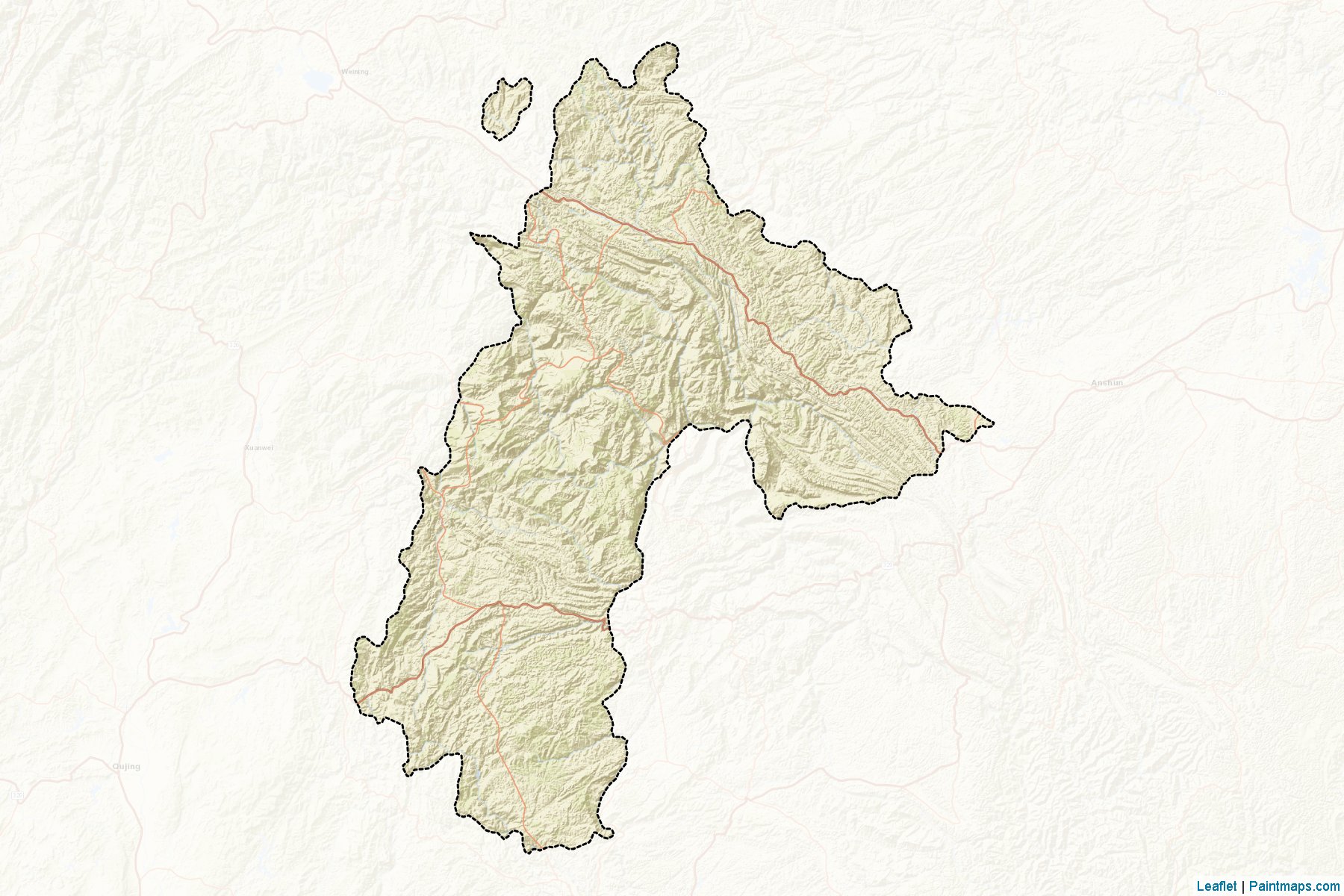 Liupanshui (Guizhou) Map Cropping Samples-2