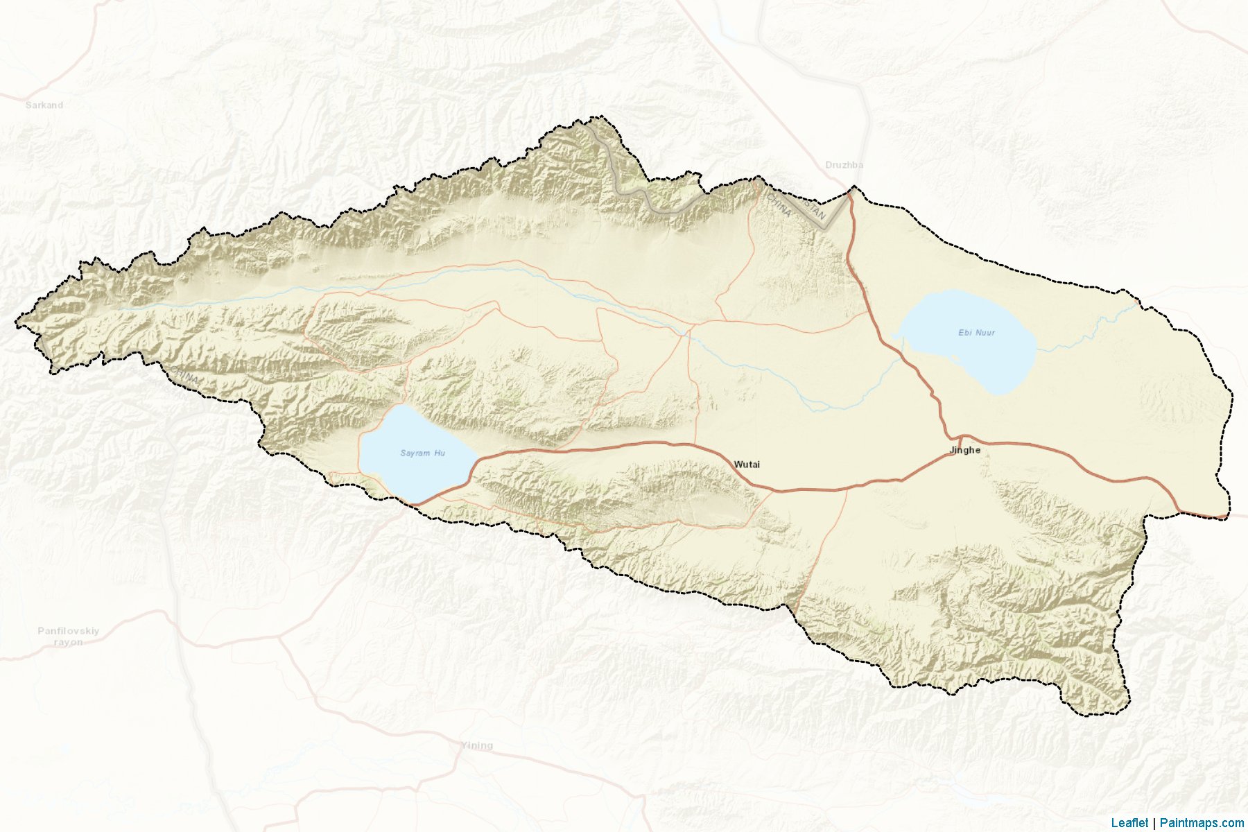 Bo'ertala (Sincan Uygur Özerk Bölgesi) Haritası Örnekleri-2