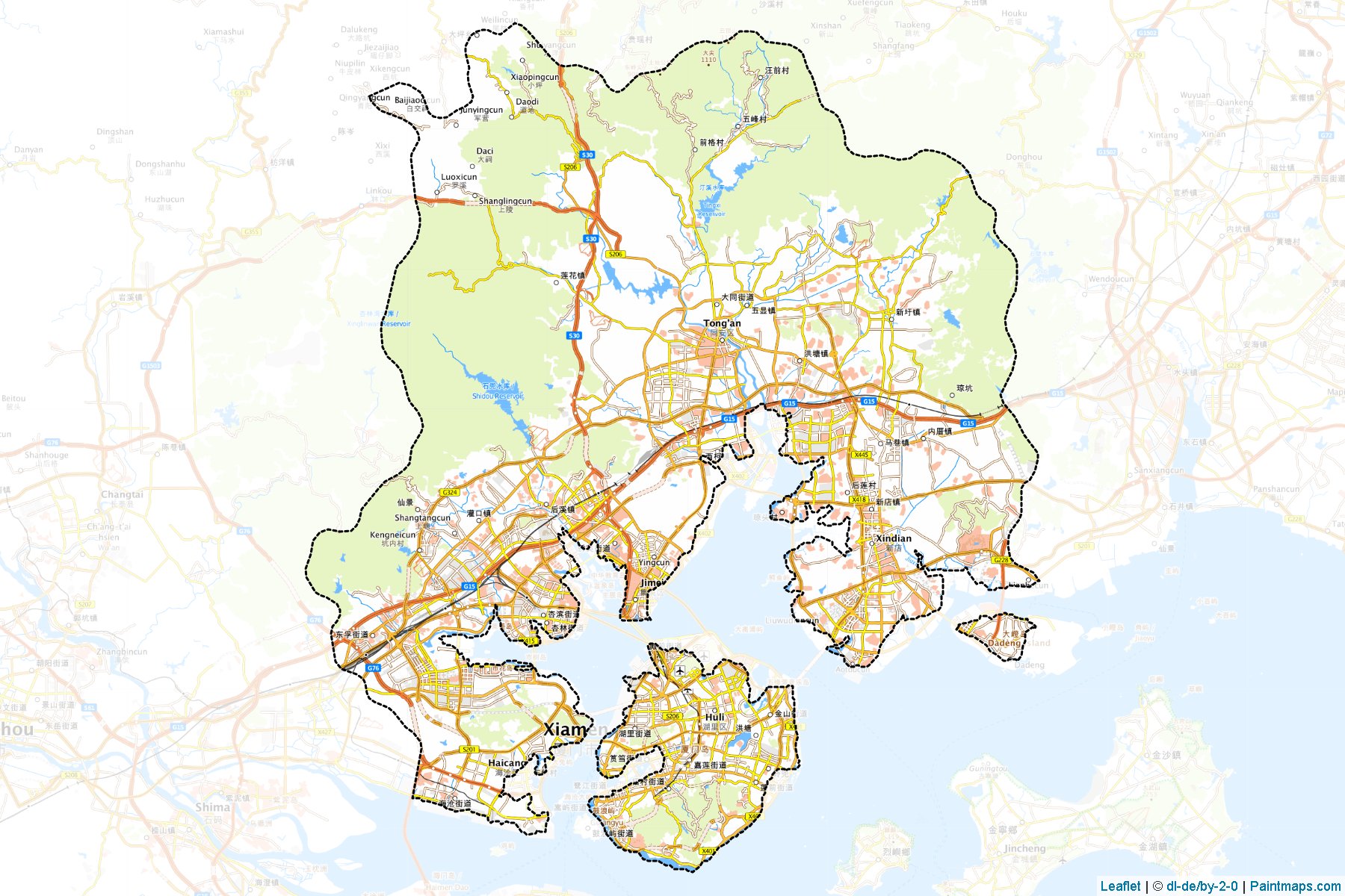 Xiamen (Fujian) Map Cropping Samples-1