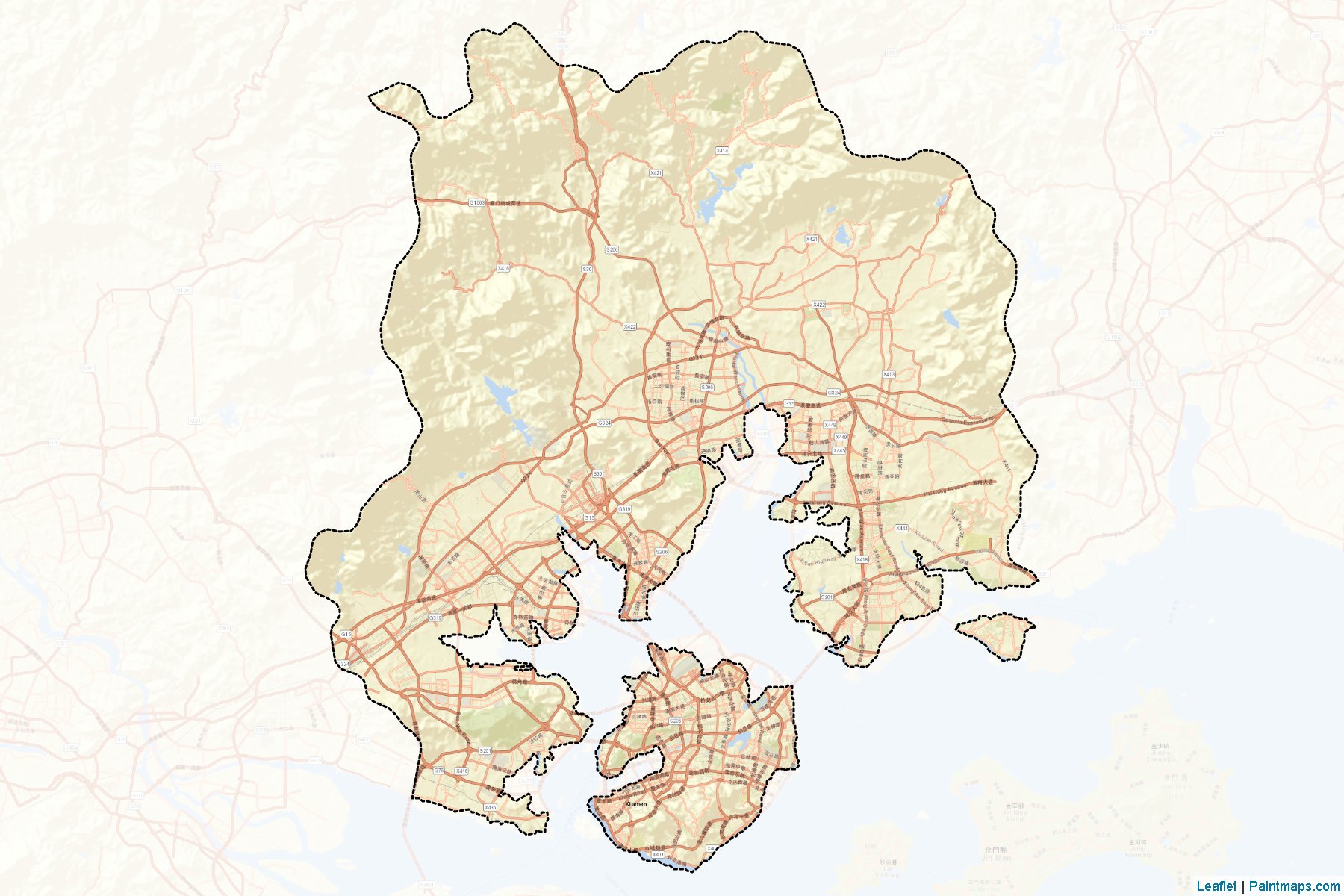 Xiamen (Fujian) Map Cropping Samples-2