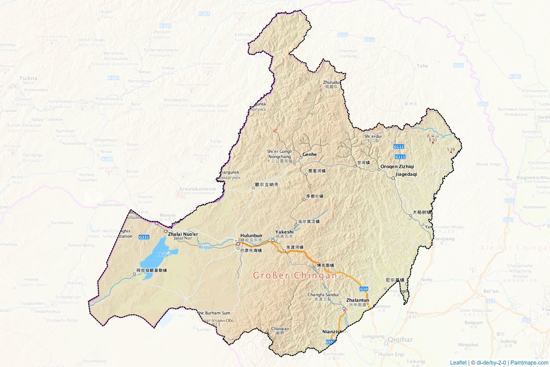 Hulunbeier (Inner Mongolia) Map Cropping Samples-1