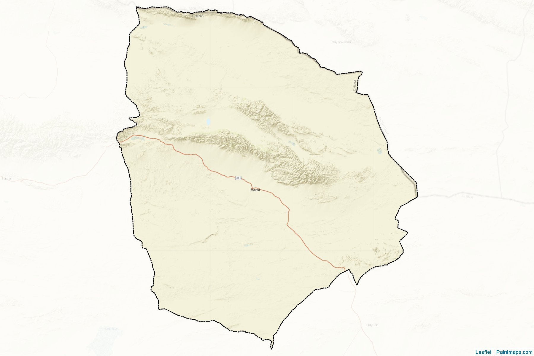 Muestras de recorte de mapas Hami (Xinjiang Uyghur)-2