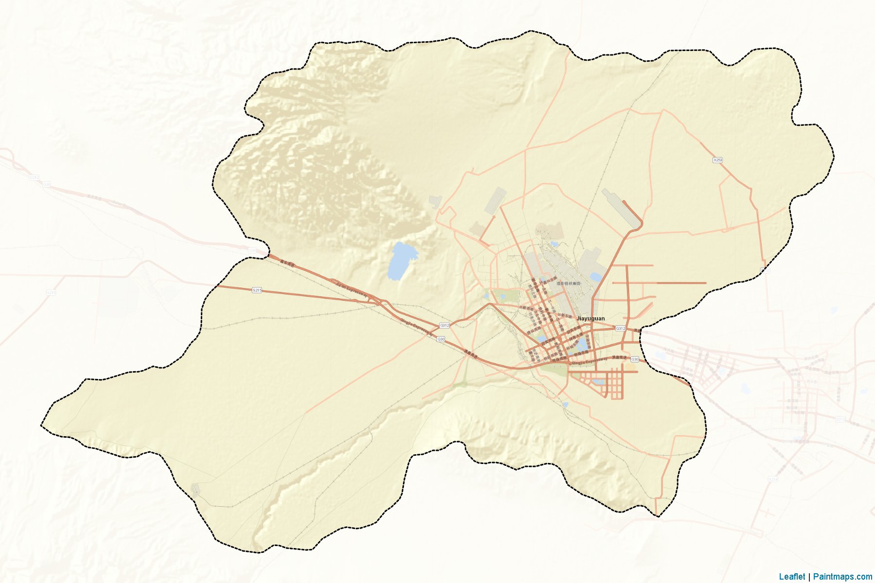 Muestras de recorte de mapas Jiayuguan (Gansu)-2