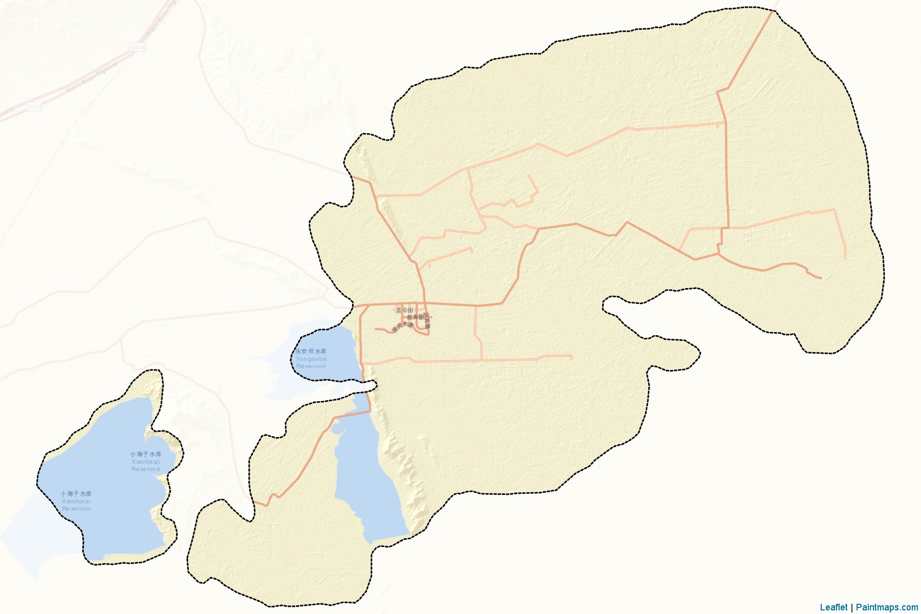 Zizhiqu Zhixiaxian Jixingzheng Quhua (Xinjiang Uyghur) Map Cropping Samples-2