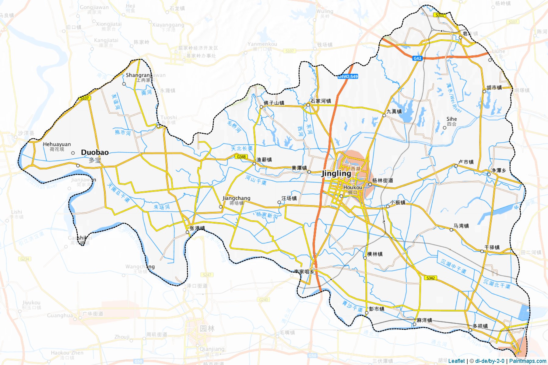 Muestras de recorte de mapas Tianme (Hubei)-1