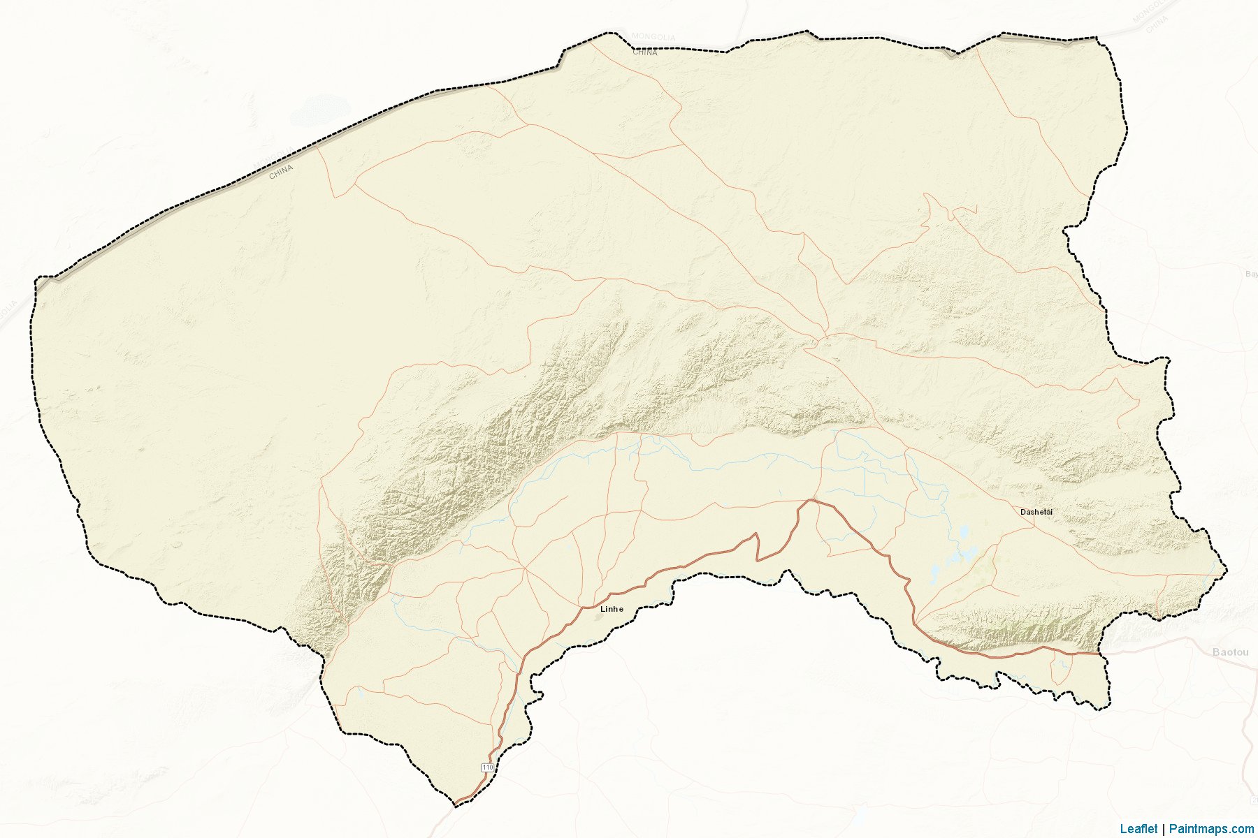 Muestras de recorte de mapas Bayannao'er (Inner Mongolia)-2