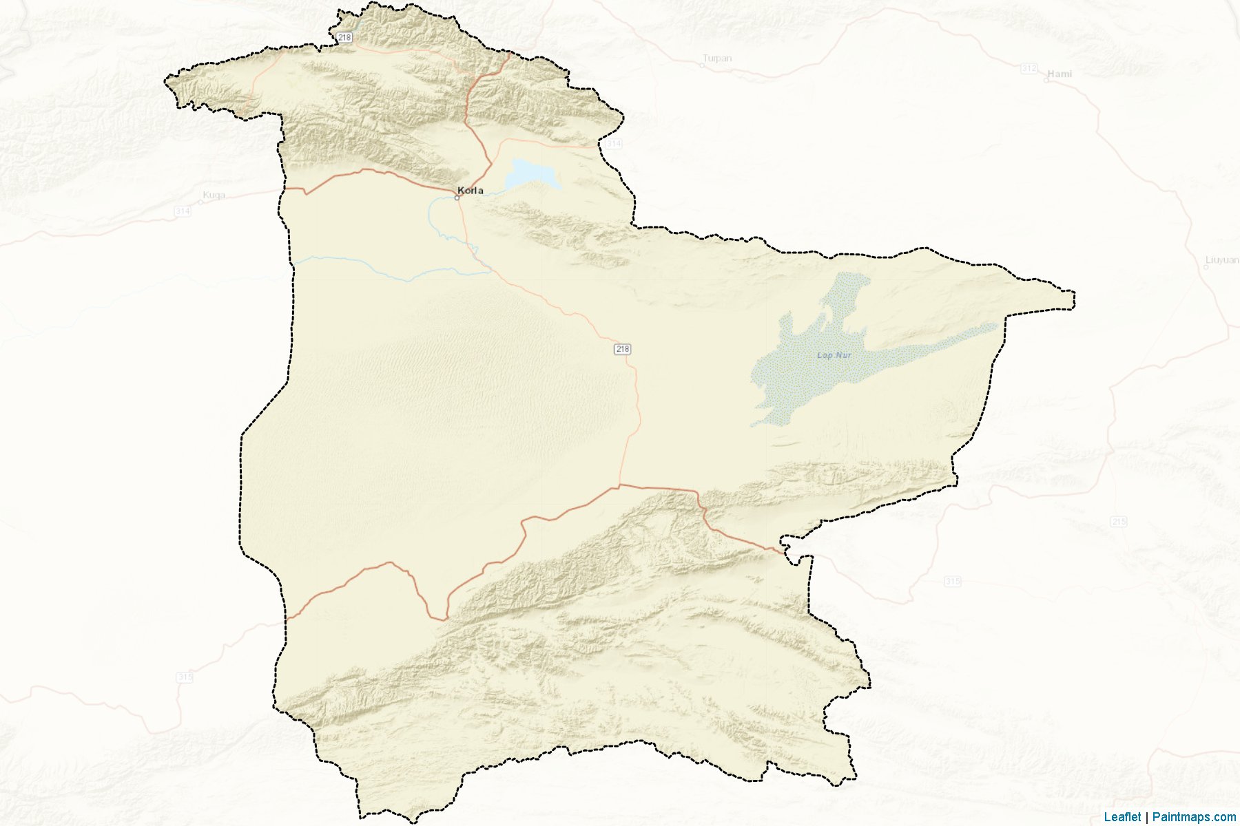 Bayinguoleng Menggu (Xinjiang Uyghur) Map Cropping Samples-2