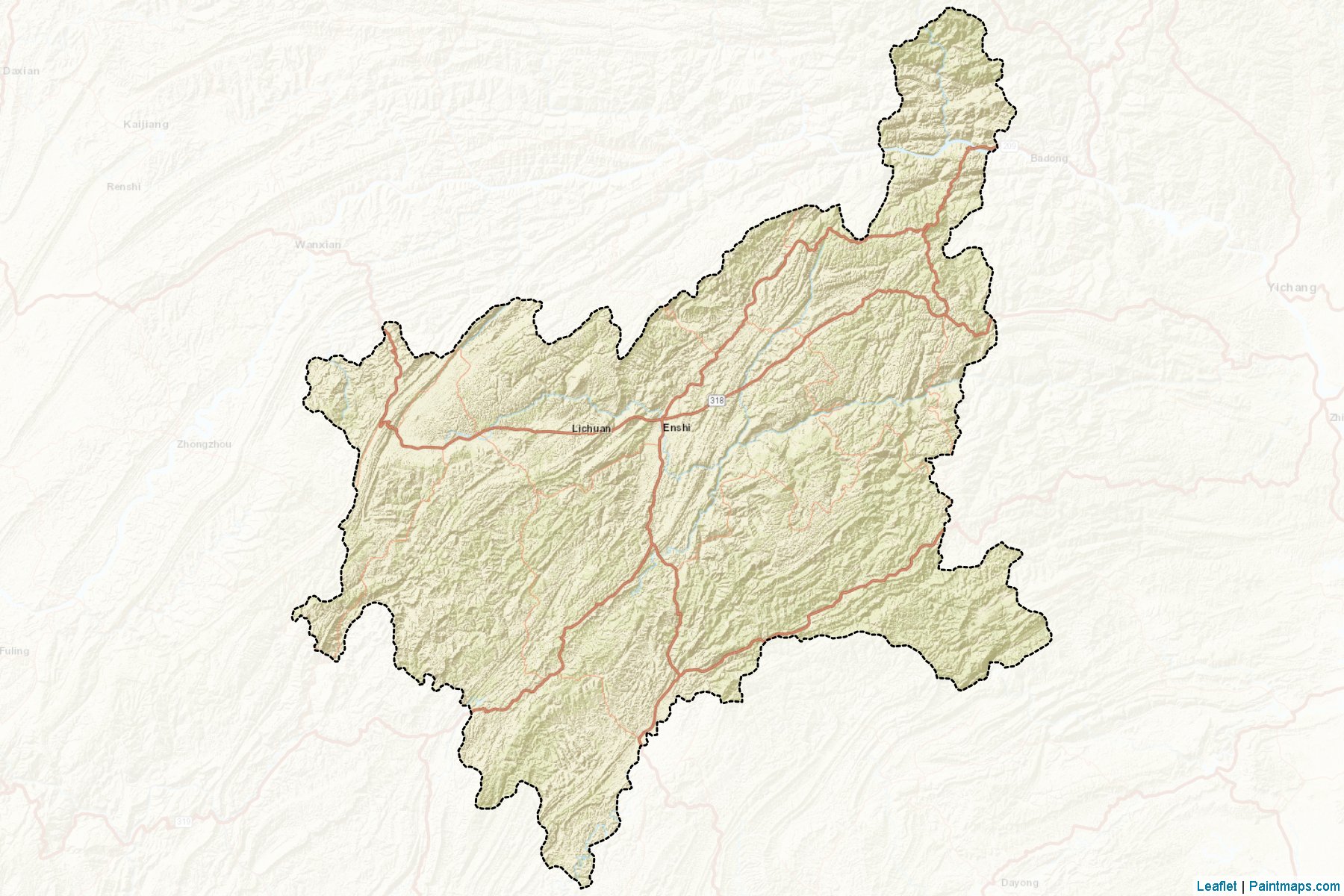 Enshi (Hubei) Map Cropping Samples-2