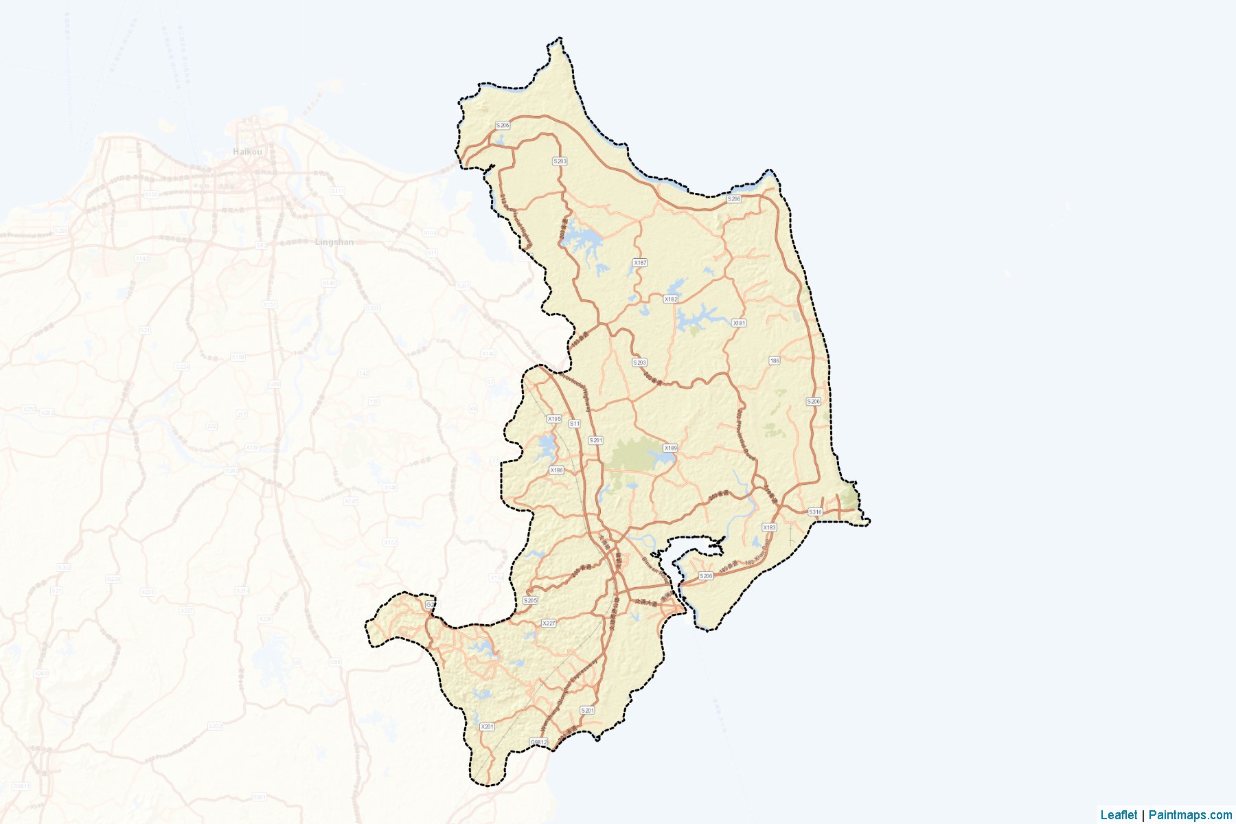 Muestras de recorte de mapas Wenchang (Hainan)-2