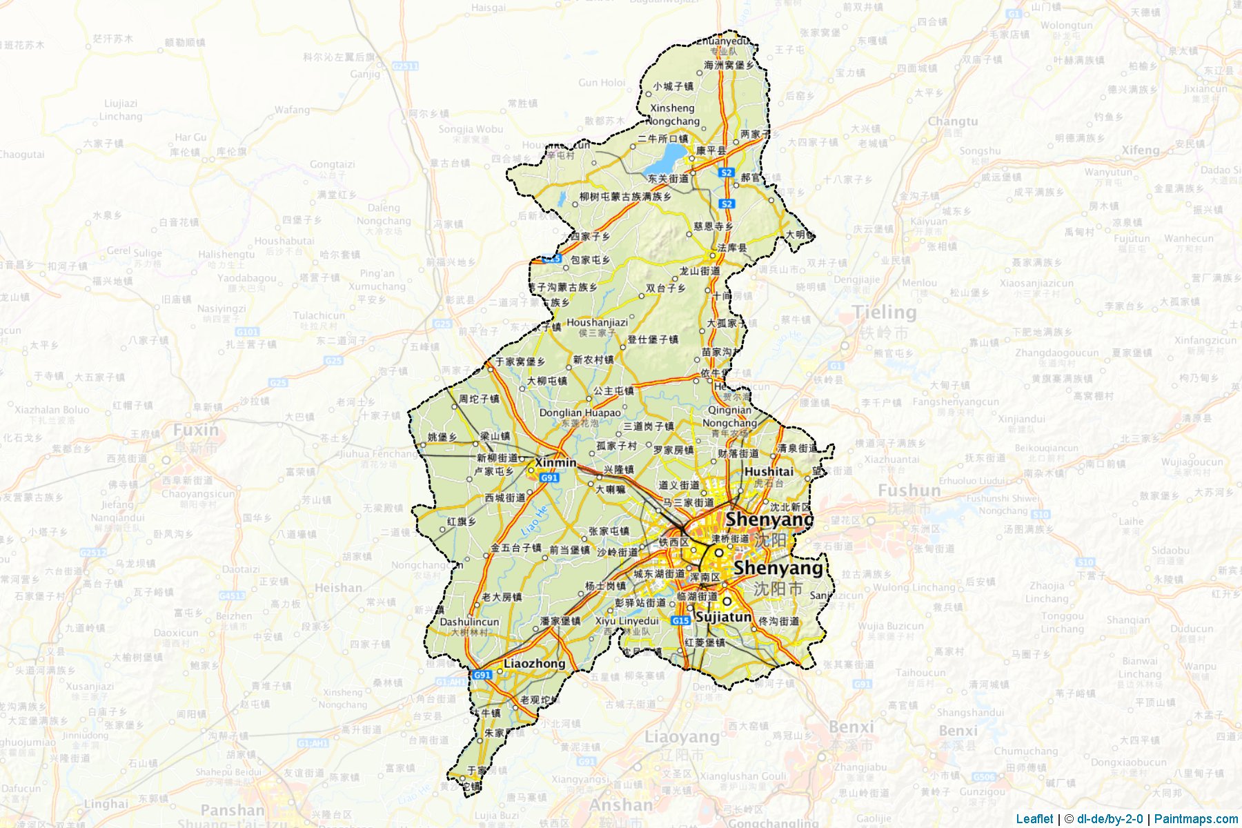 Shenyang (Liaoning) Map Cropping Samples-1