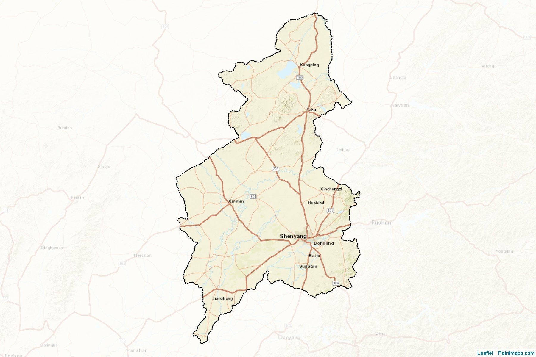 Shenyang (Liaoning) Map Cropping Samples-2