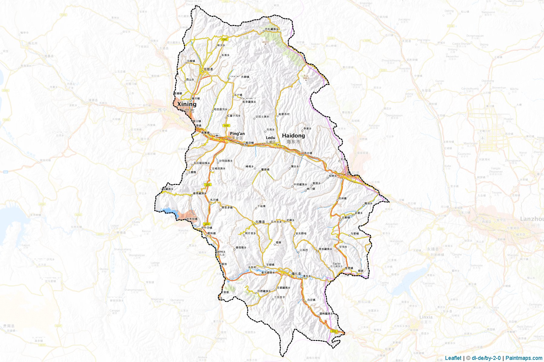 Haidong (Qinghai) Map Cropping Samples-1