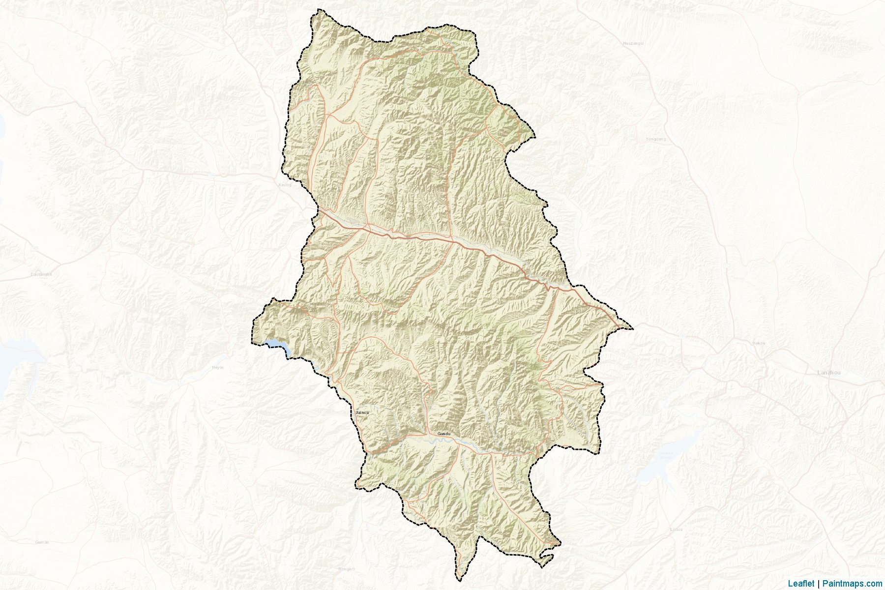 Haidong (Qinghai) Map Cropping Samples-2