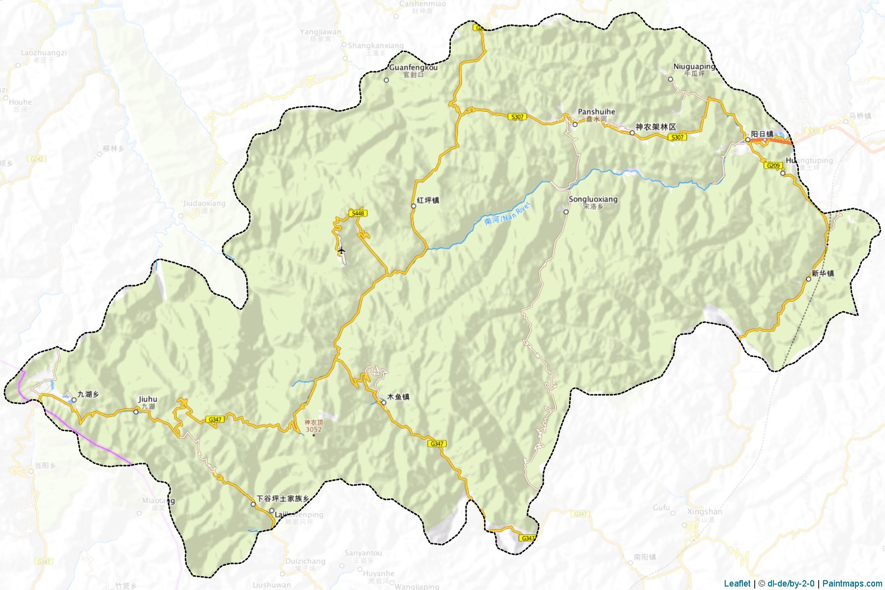 Muestras de recorte de mapas Hubei (Hubei)-1