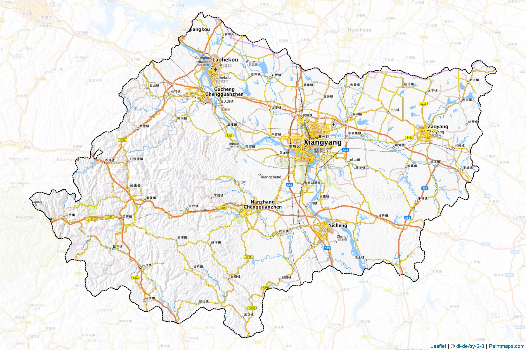 Xiangyang (Hubei) Haritası Örnekleri-1