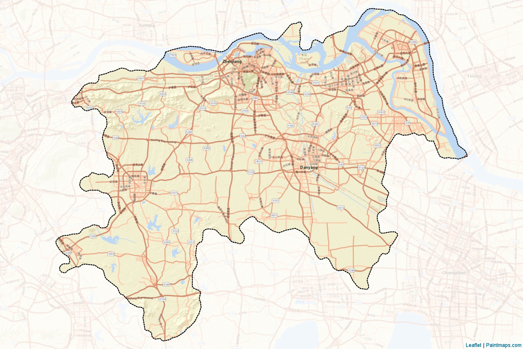 Zhenjiang (Jiangsu) Map Cropping Samples-2