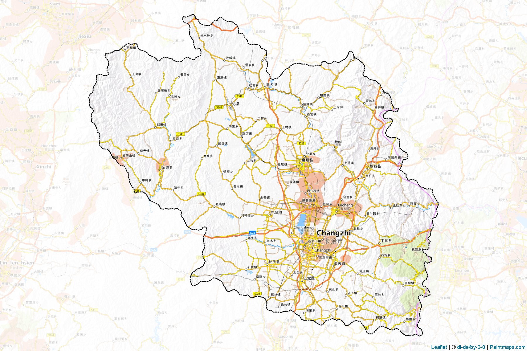 Changzhi (Shanxi) Map Cropping Samples-1