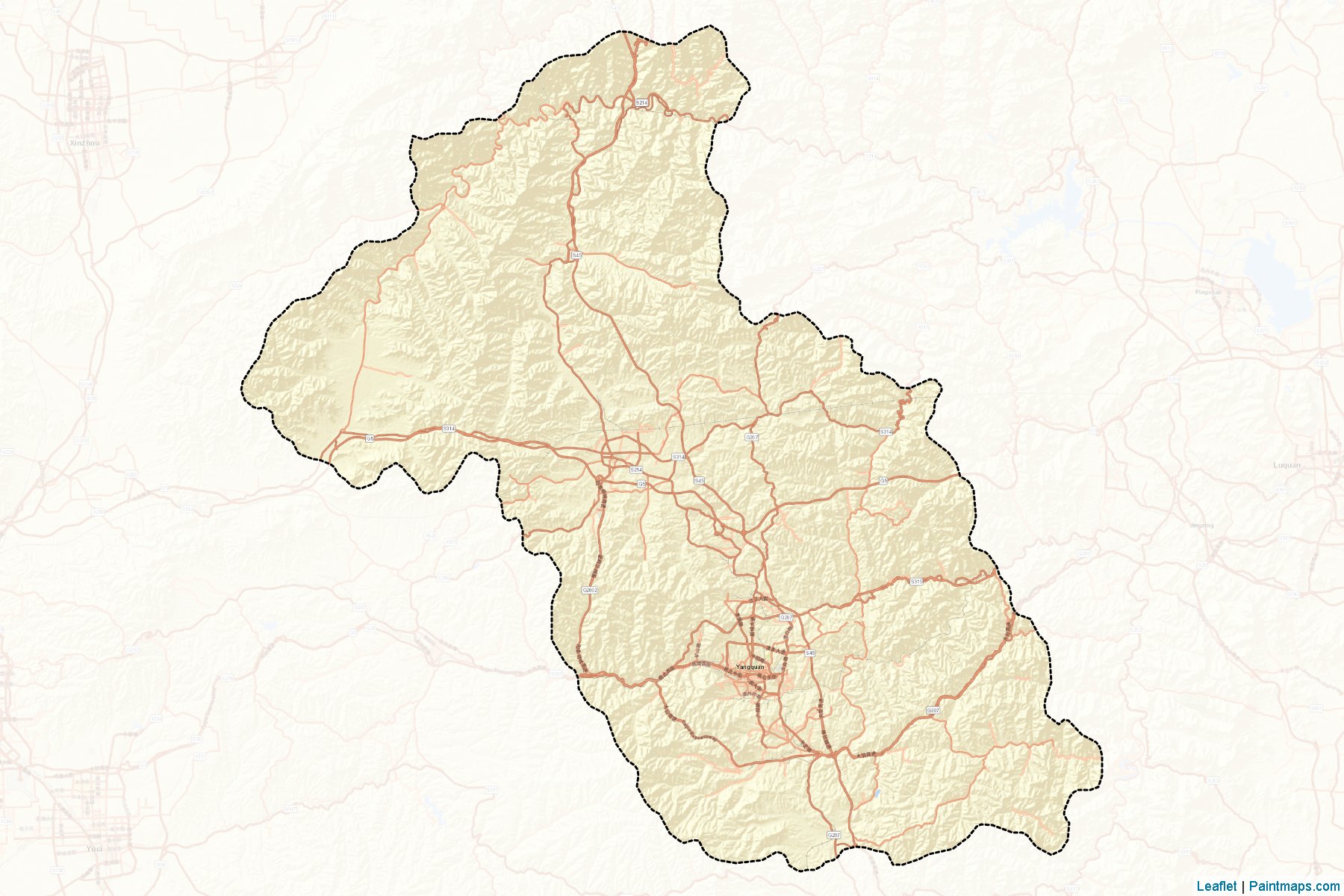 Yangquan (Shanxi) Map Cropping Samples-2