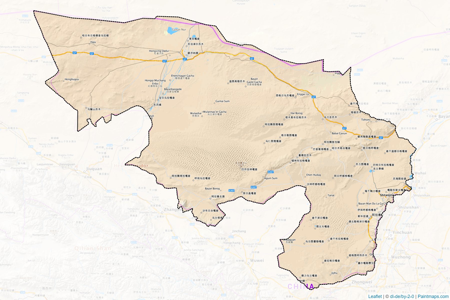 Alashan (Inner Mongolia) Map Cropping Samples-1