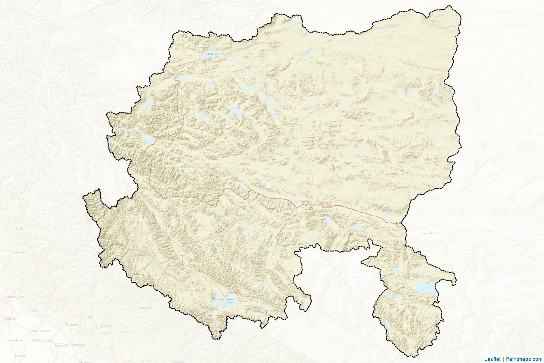 Muestras de recorte de mapas Ali (Tibet)-2