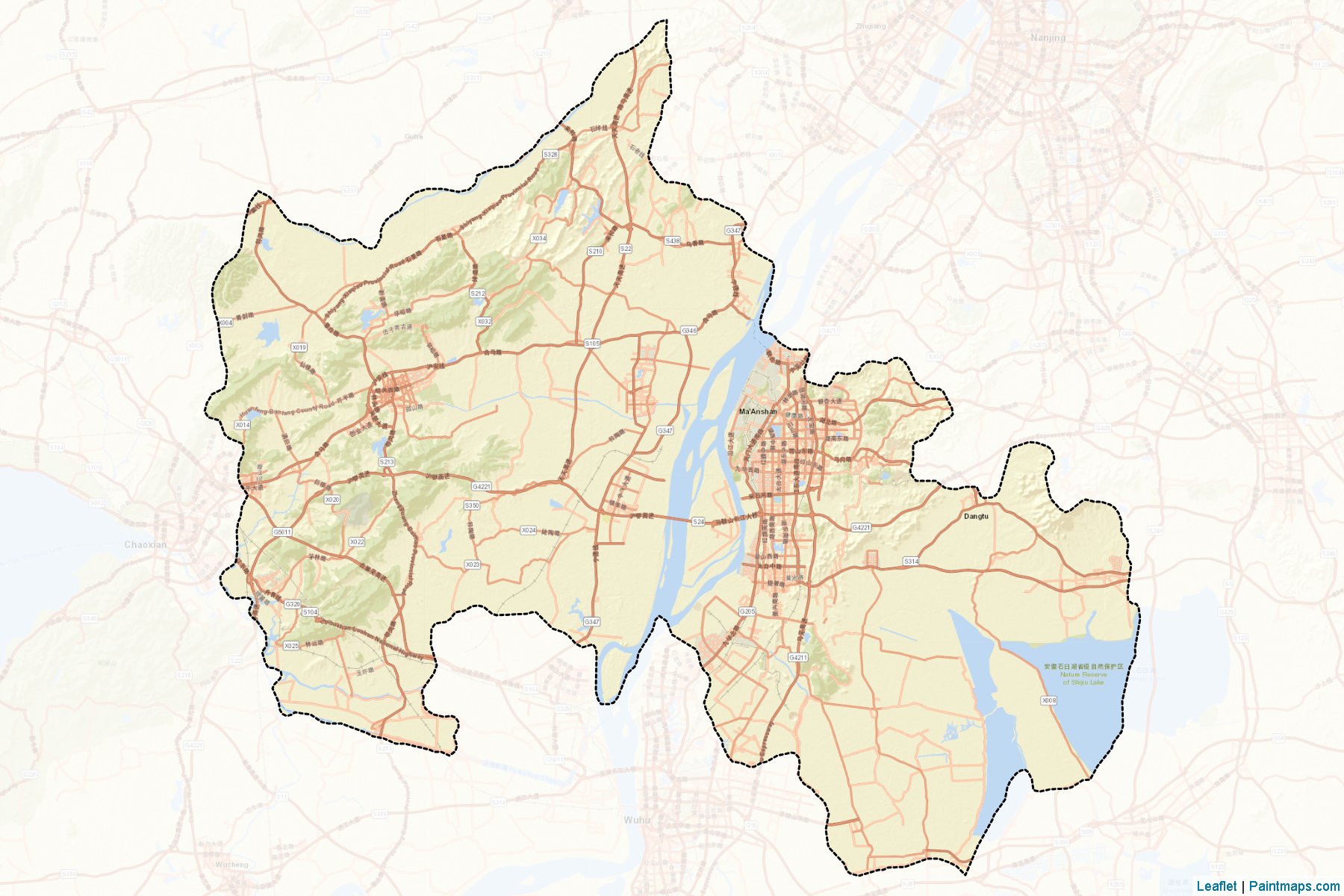 Ma'anshan (Anhui) Map Cropping Samples-2