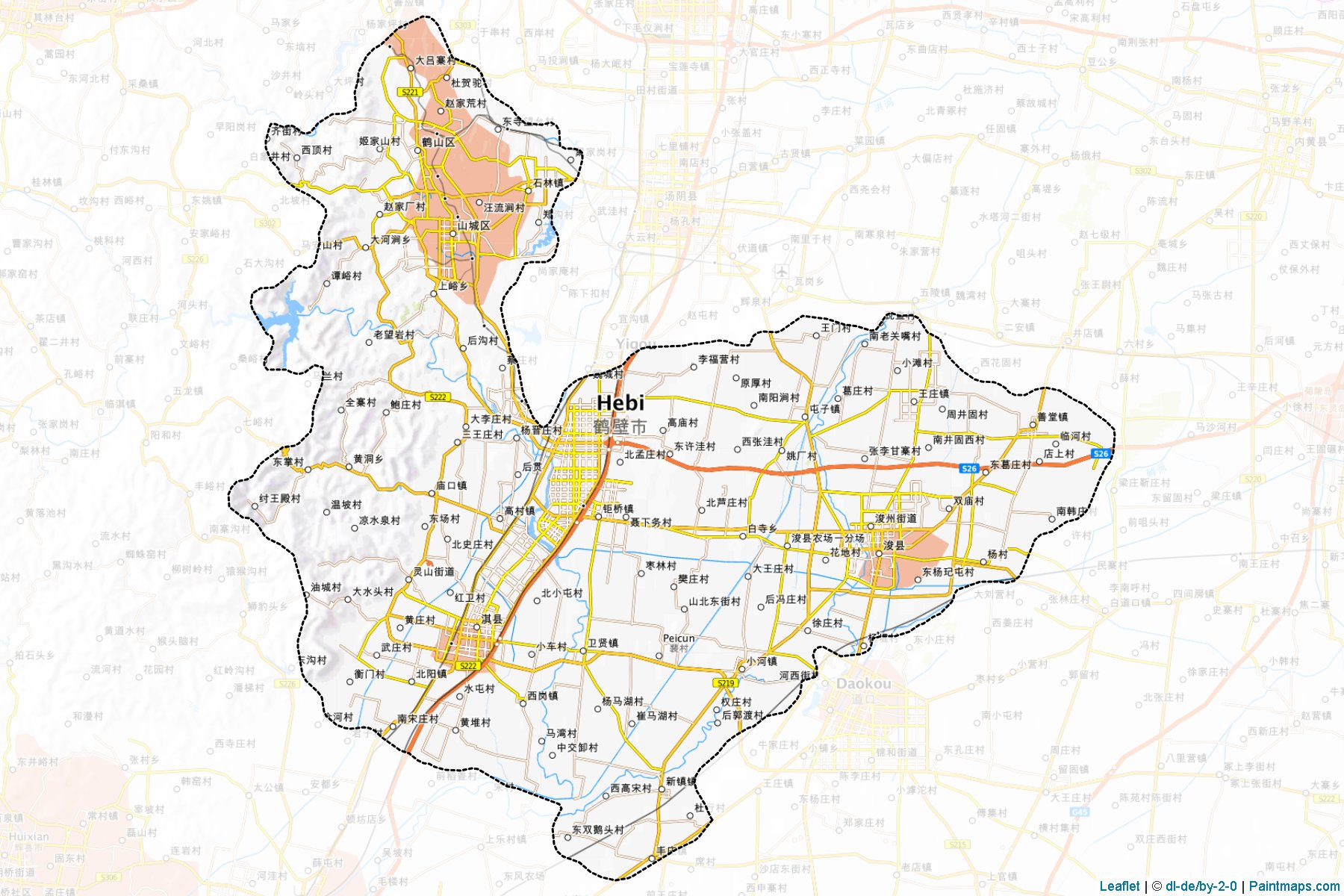 Hebi (Henan) Map Cropping Samples-1