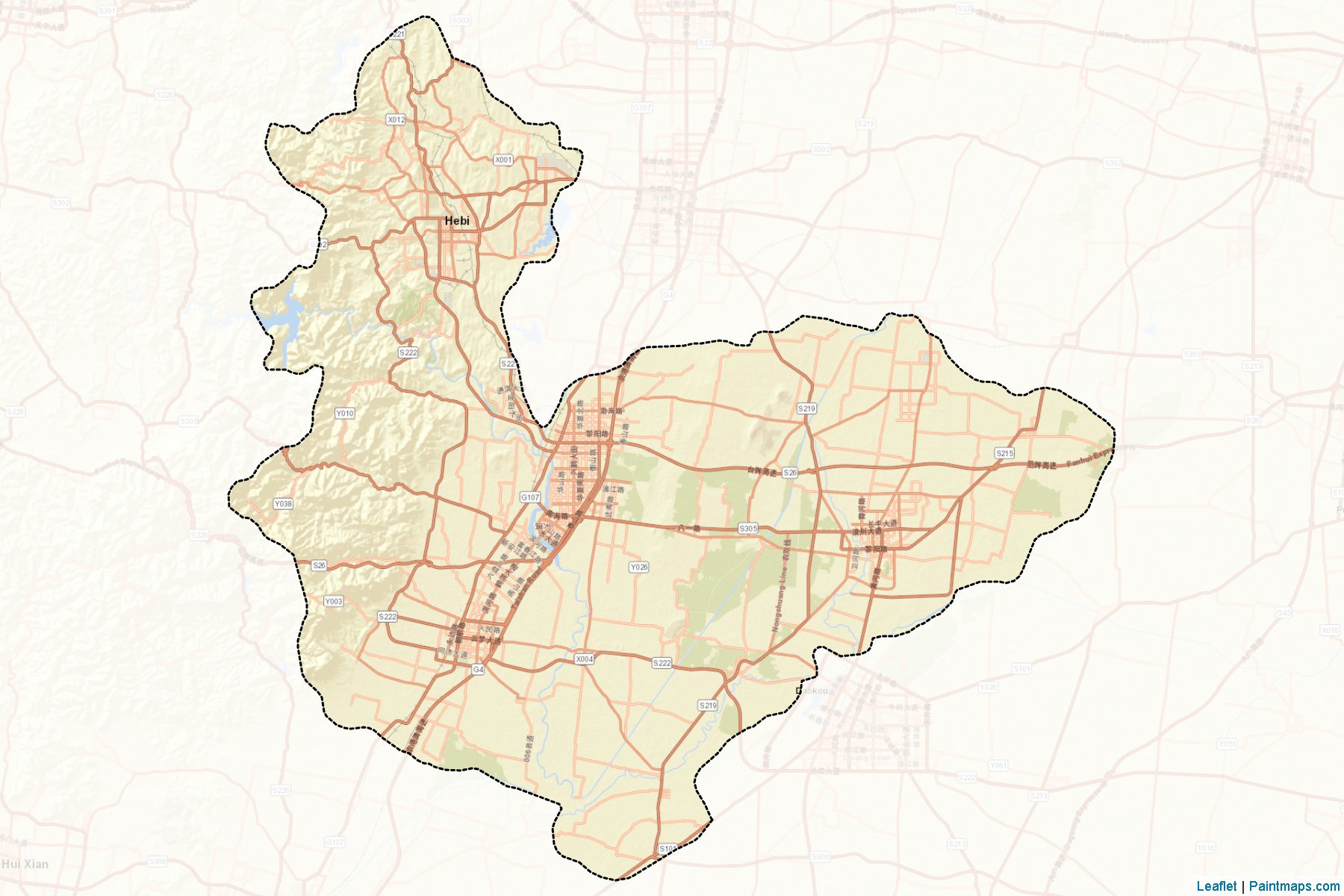 Hebi (Henan) Map Cropping Samples-2