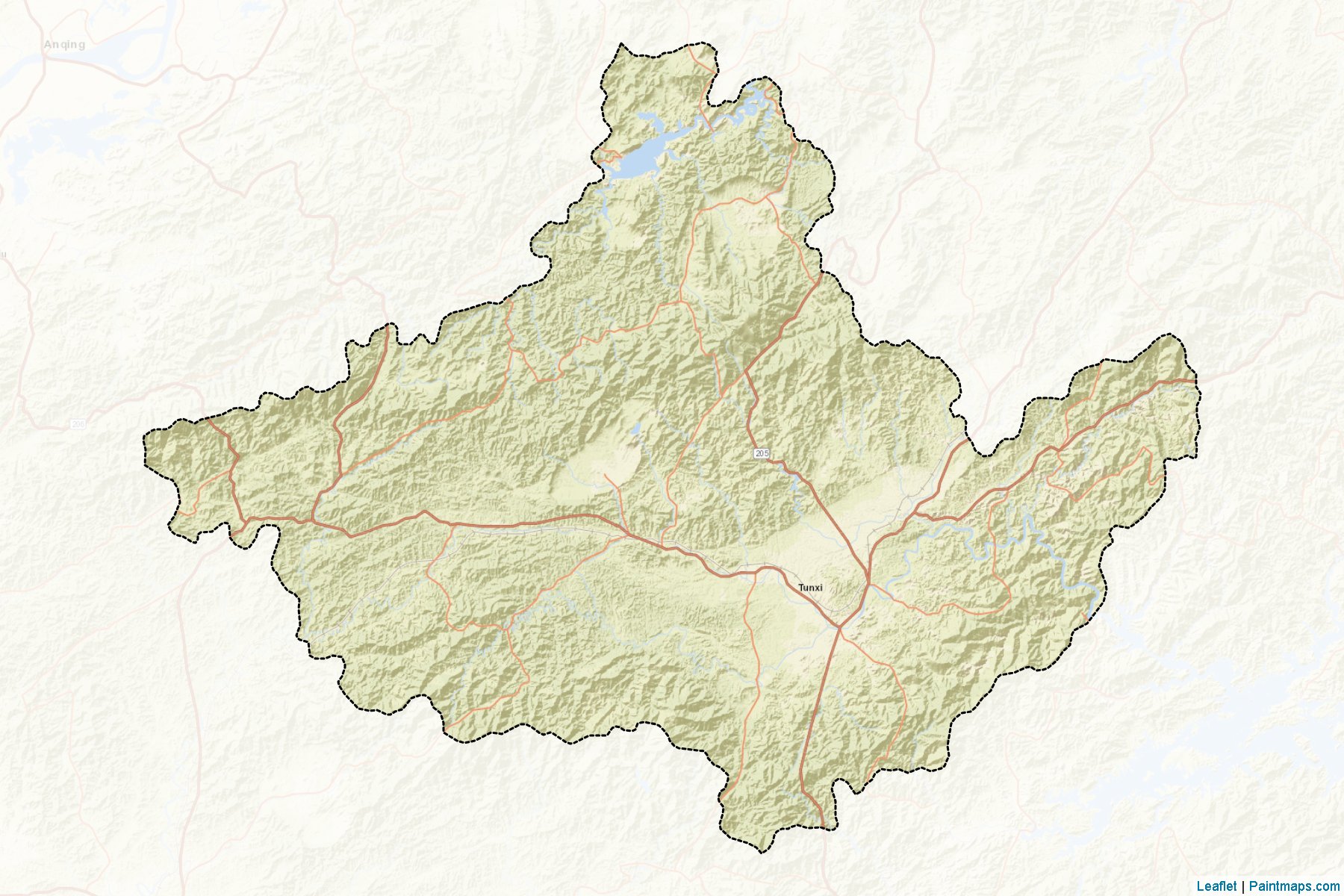 Huangshan (Anhui) Map Cropping Samples-2