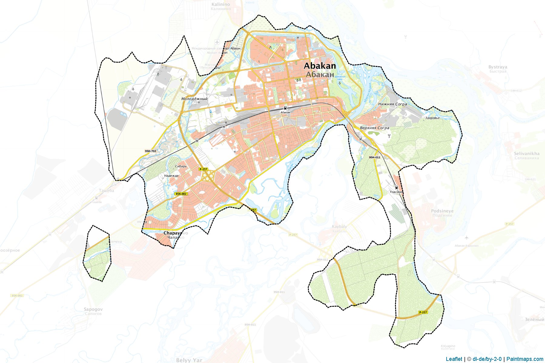 Abakan (Khakassia) Map Cropping Samples-1