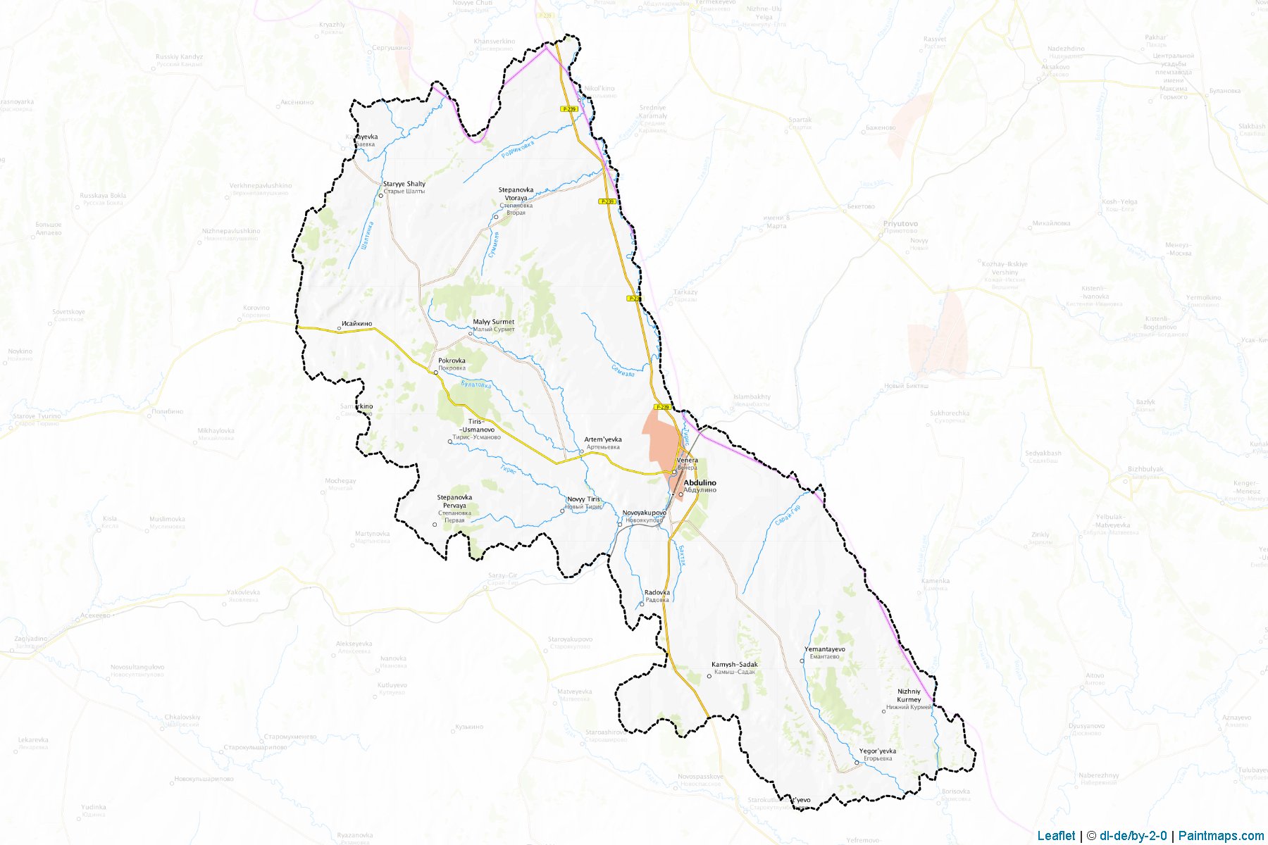 Abdulinskiy (Orenburg) Map Cropping Samples-1