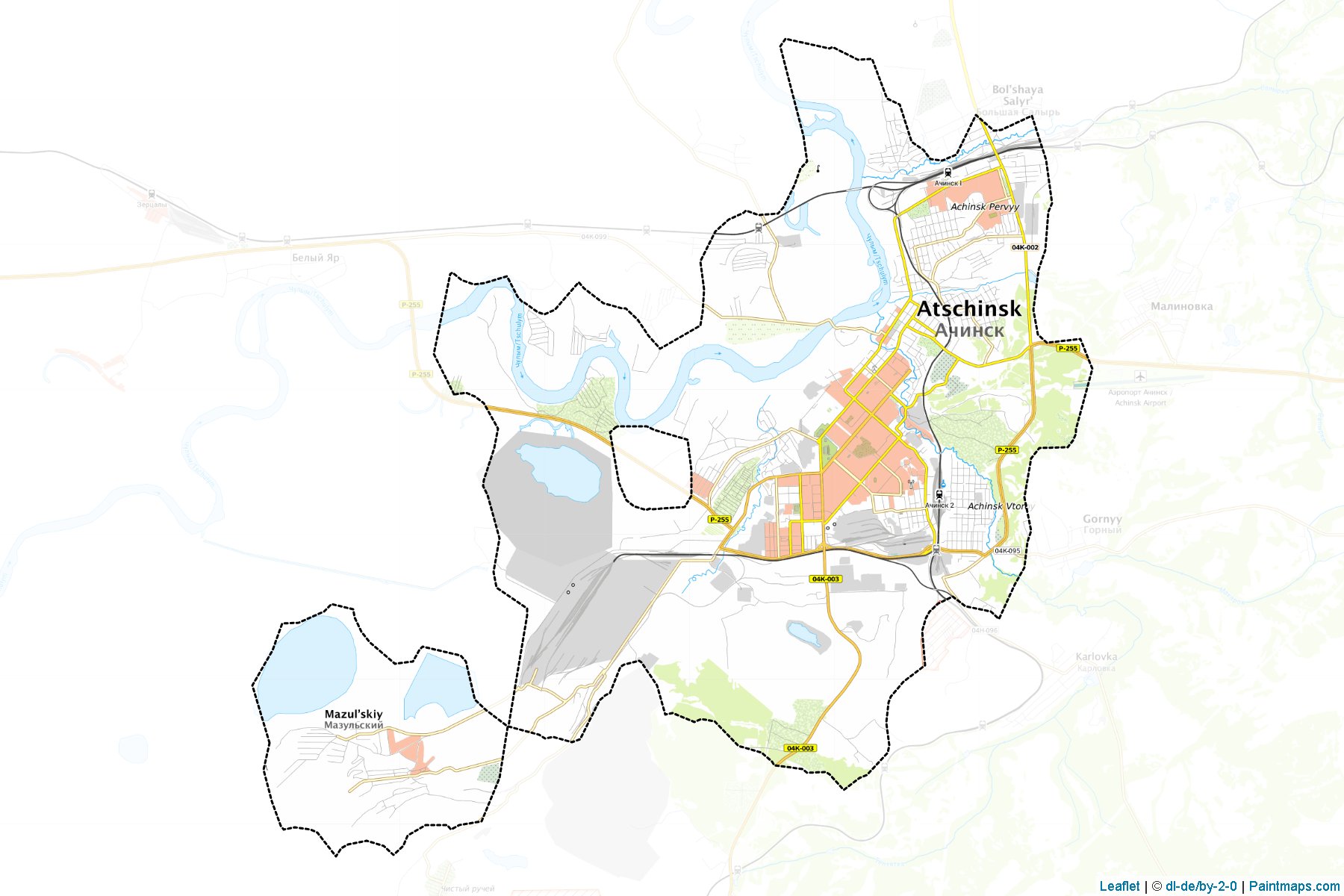 Achinsk (Krasnoyarsk) Map Cropping Samples-1