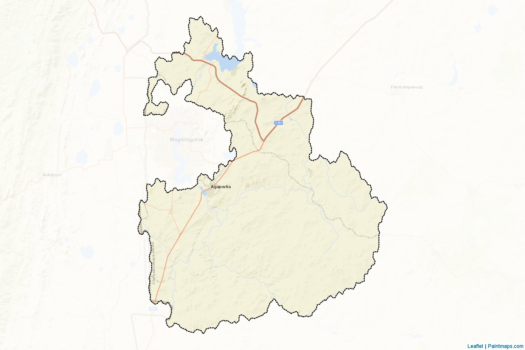 Agapovskiy (Chelyabinsk) Map Cropping Samples-2