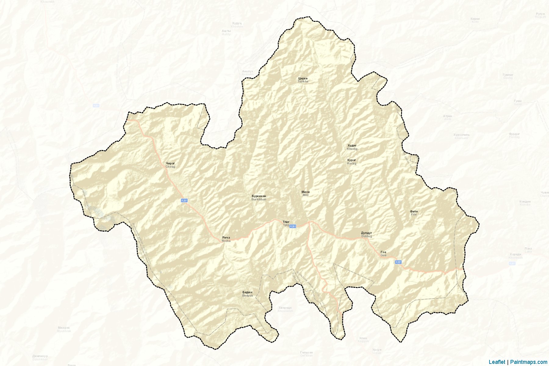 Agul'skiy (Dagestan) Map Cropping Samples-2