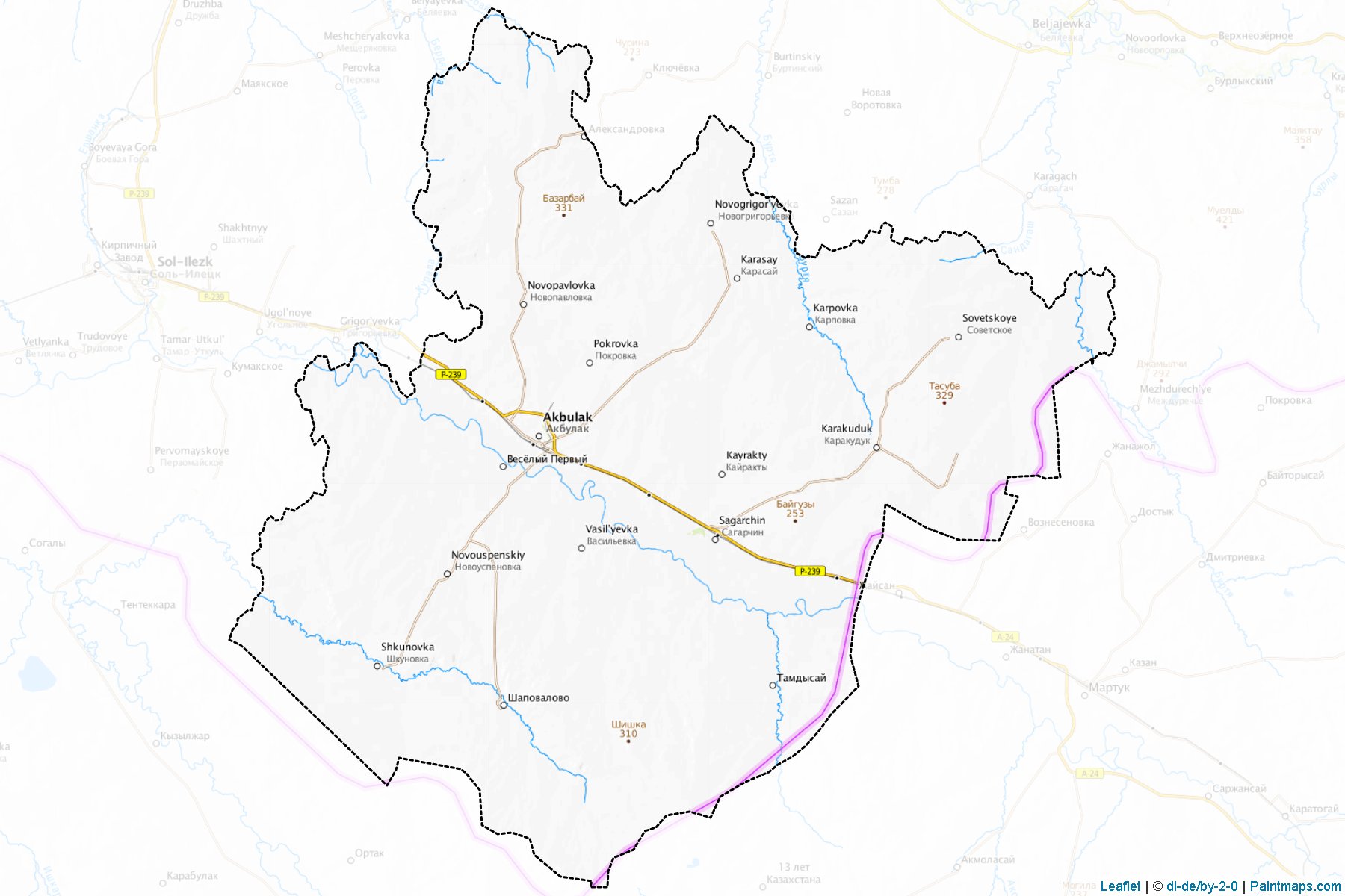 Akbulakskiy (Orenburg) Map Cropping Samples-1