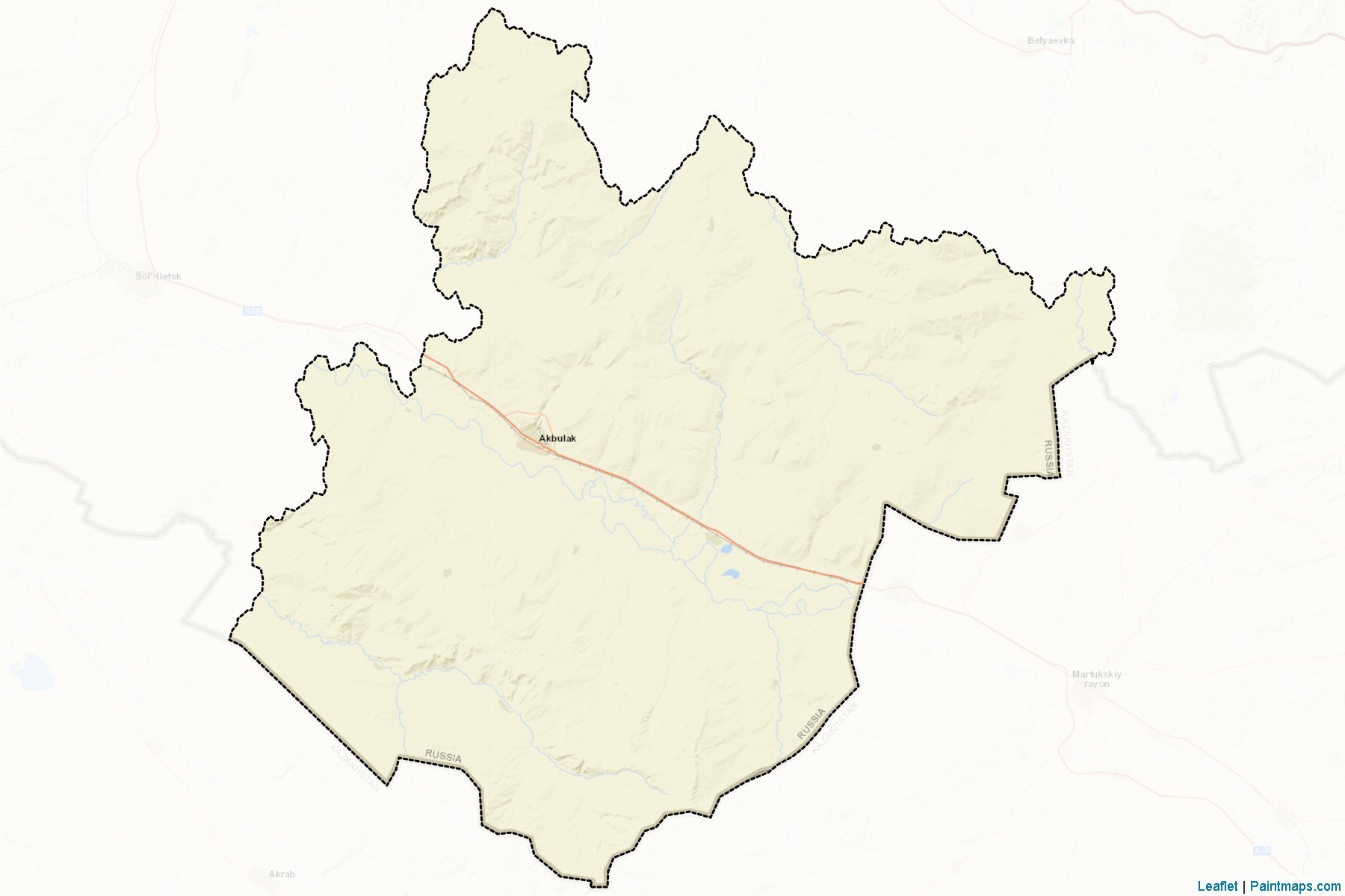 Akbulakskiy (Orenburg) Map Cropping Samples-2