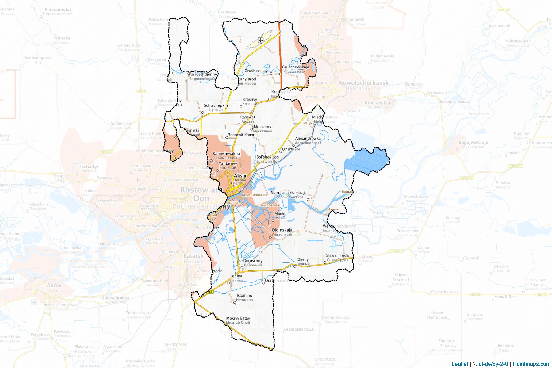 Muestras de recorte de mapas Aksajskiy (Rostov)-1