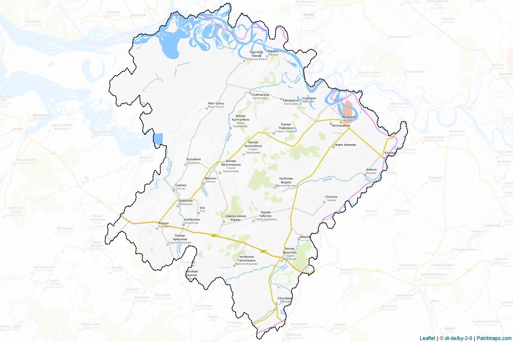 Aktanyshskiy (Tatarstan) Map Cropping Samples-1