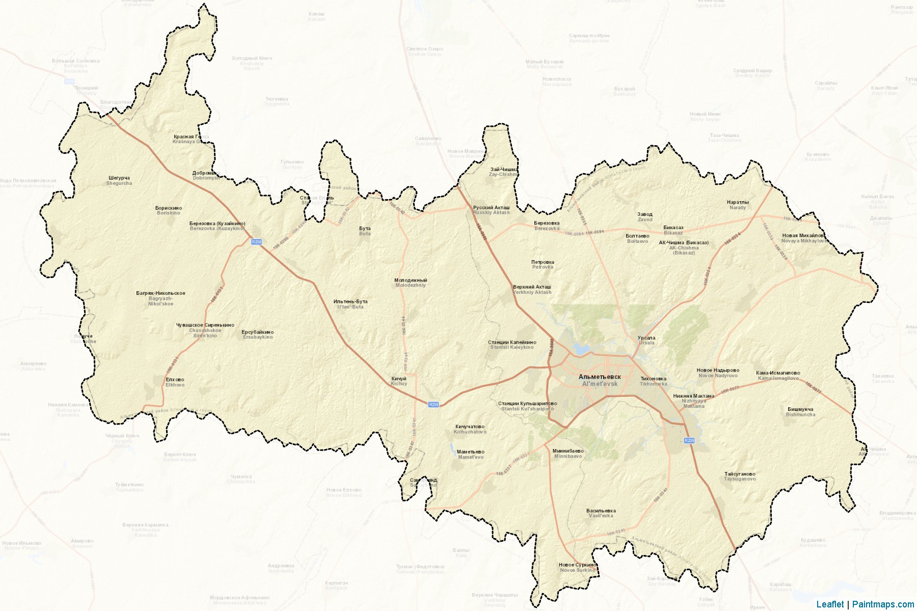 Al'met'evskiy (Tatarstan) Map Cropping Samples-2