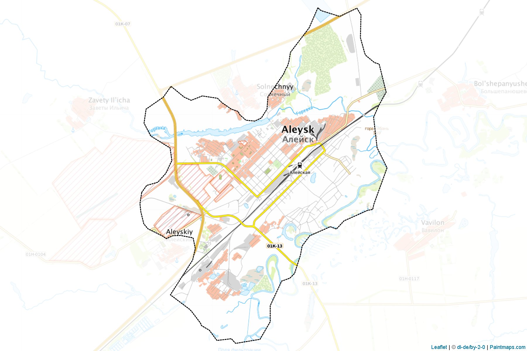 Alejsk (Altai) Map Cropping Samples-1