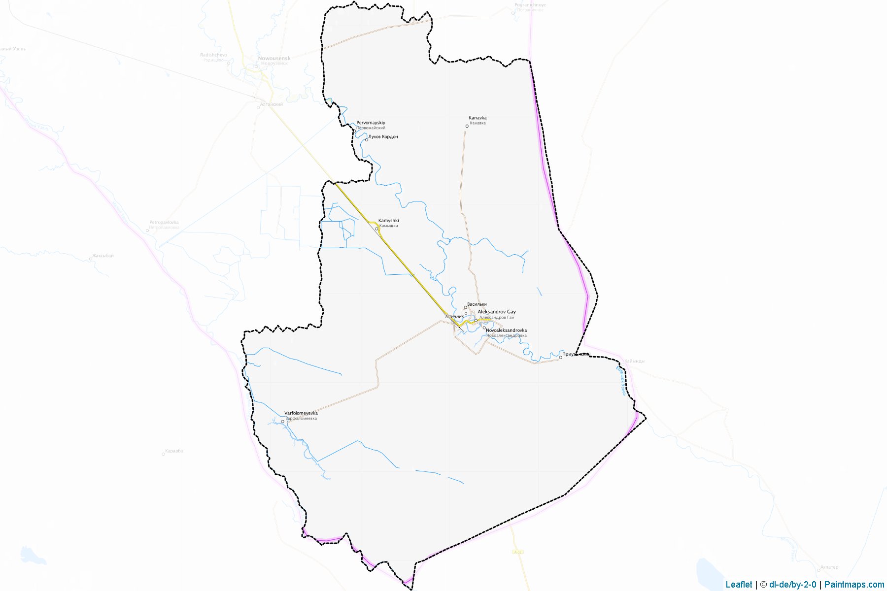 Aleksandrovo-Gajskiy (Saratov) Map Cropping Samples-1