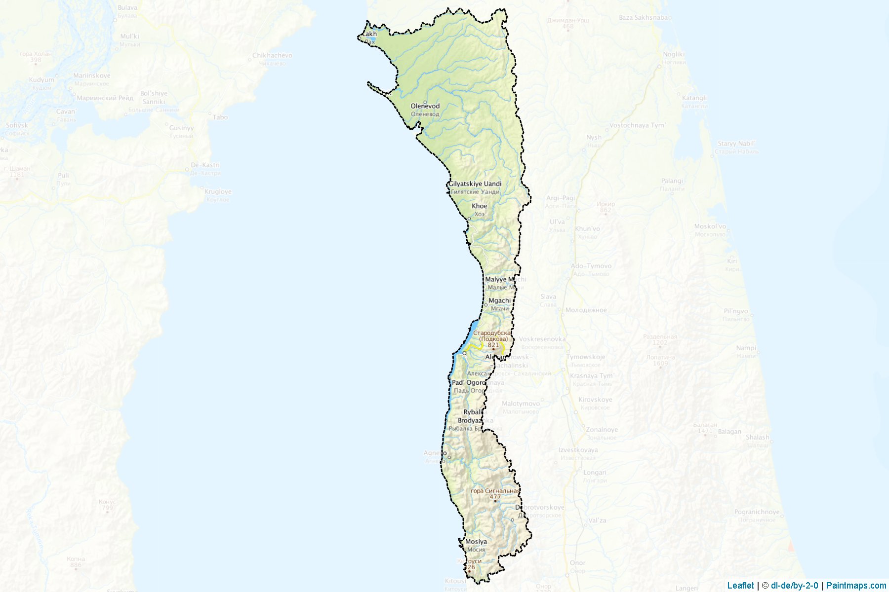 Aleksandrovsk-Sakhalinskiy (Sakhalin) Map Cropping Samples-1